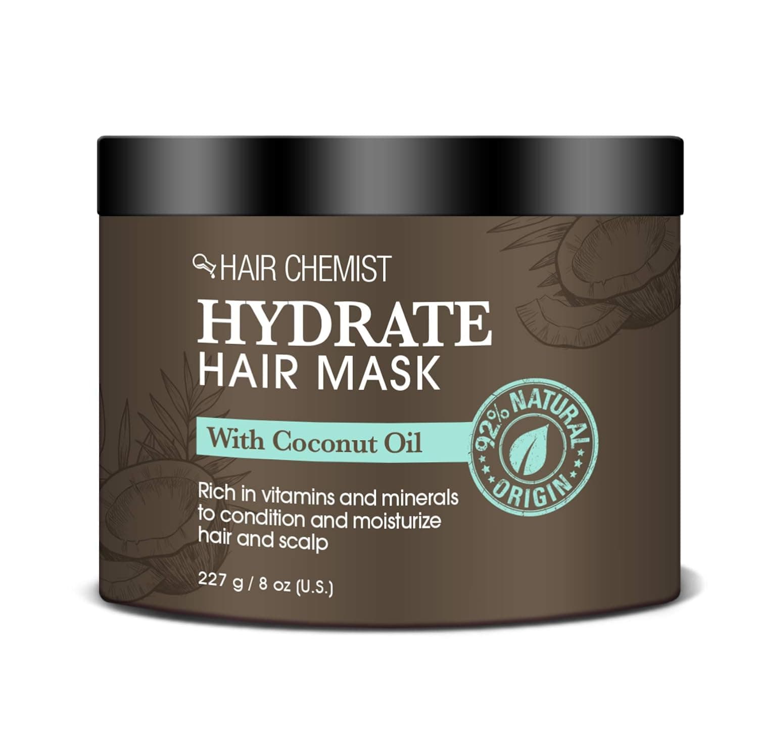 Hair Chemist Hydrate Hair Mask with Coconut Oil 8 ounce