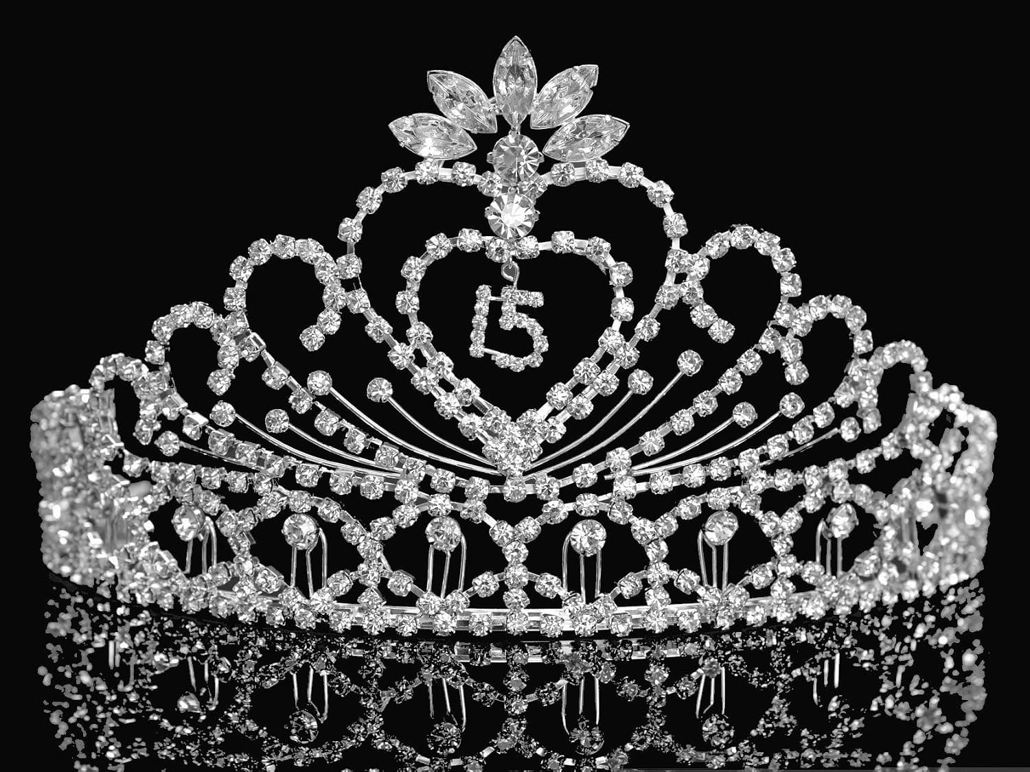 Quinceanera 15 Birthday Tiara Crystal Princess 1337FA