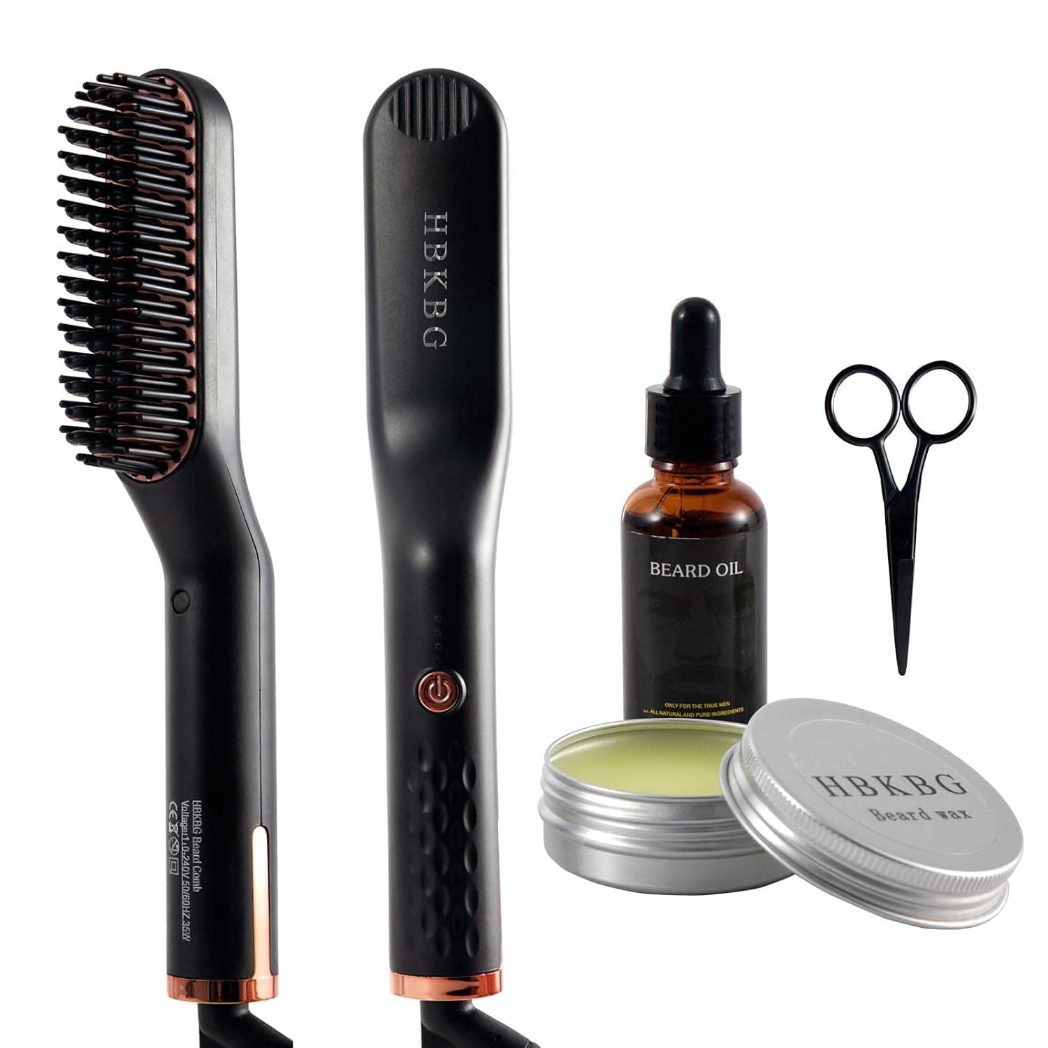 Beard Straightener for Men, Fast Heated Anti-Scald Hair Straightening Comb,110-240 Voltage, Perfect For Home and Travel, Gifts for Men Women