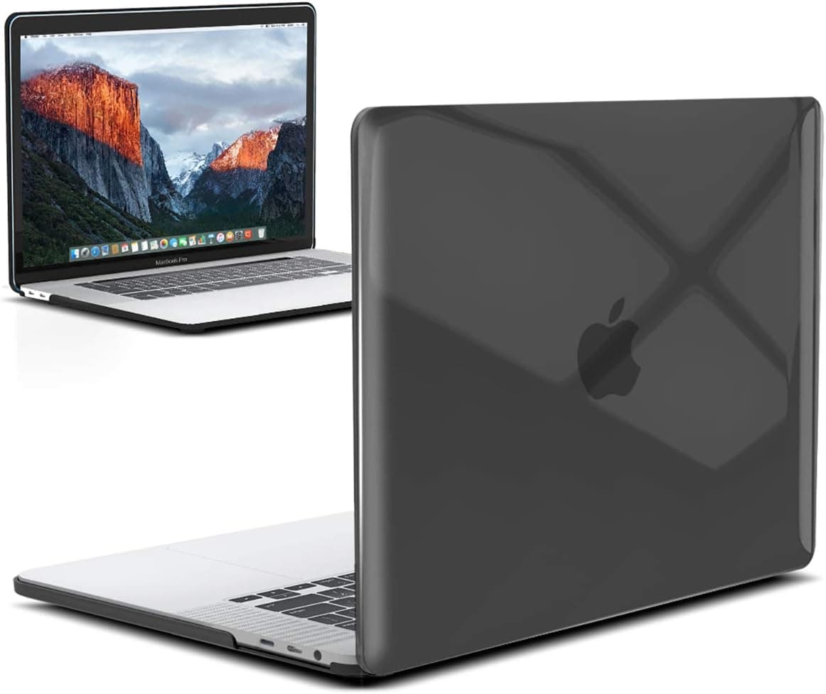 IBENZER Compatible with MacBook Pro 16 Inch Case A2141 Release 2020 2019, Plastic Hard Shell Case Cover for Mac Pro 16’’ with Touch Bar and Touch ID, Crystal Black, T16CYBK
