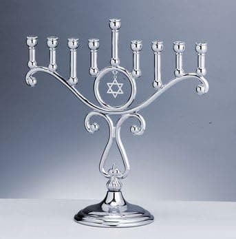 Rite -Lite Judaica Charms Menorah, Silvertone
