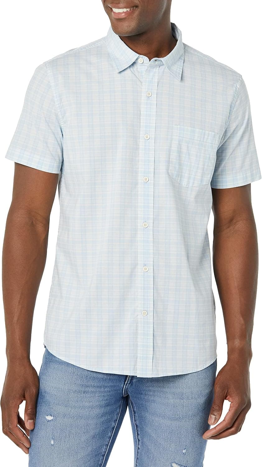 Goodthreads Men's Standard-Fit Short-Sleeve Stretch Poplin Shirt