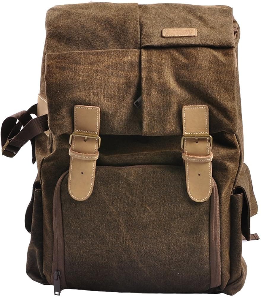 Peacechaos SLR Camera Backpack Case - 15.6 inch Laptop Compartment, Padded Custom Dividers, Tripod Holder, Waterproof, Long-Lasting Durability and Storage Pockets - Compatible with
