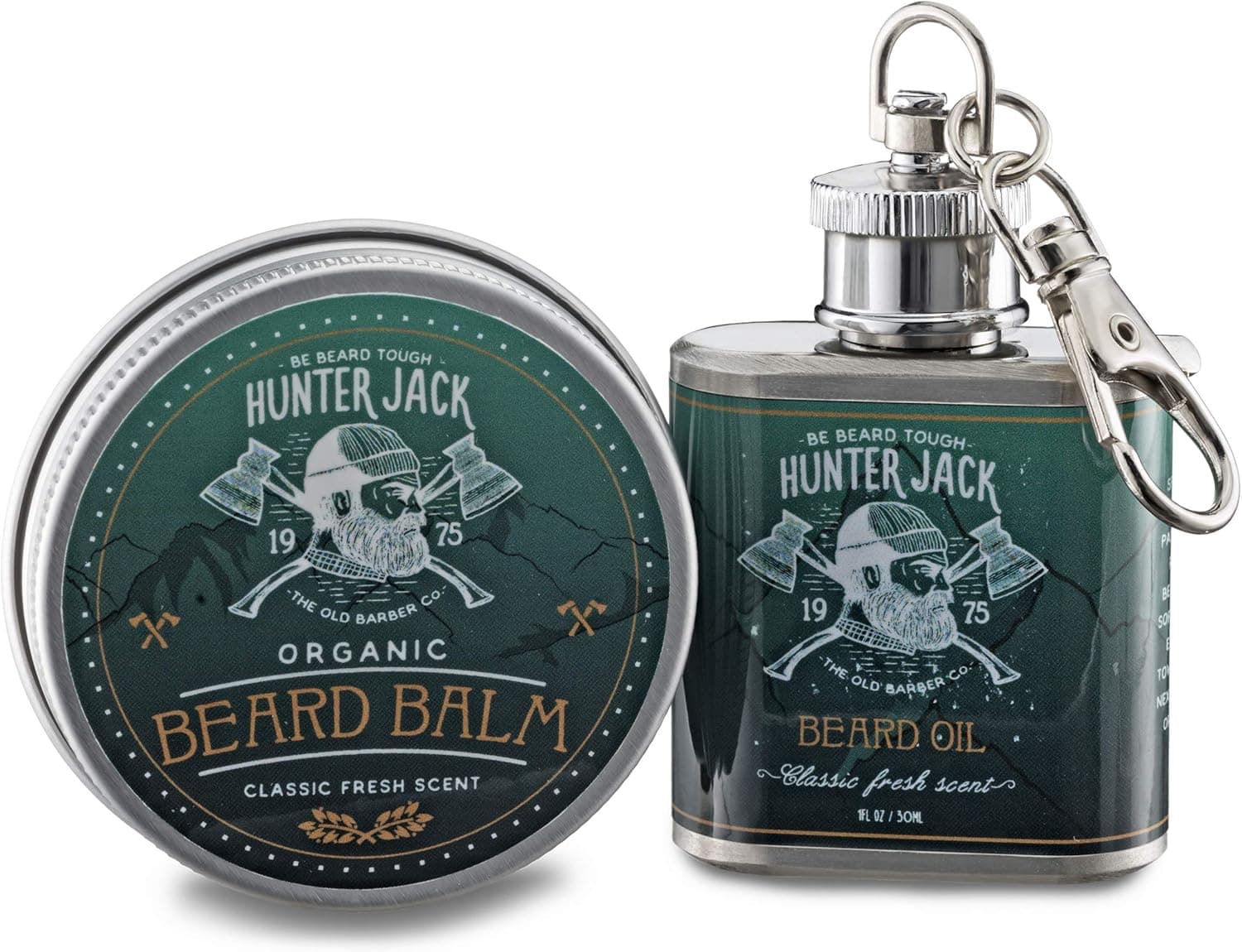 Beard Oil and Balm Deluxe Kit for Men - 100% Natural Beard Balm Ingredients for Best Beard Care - Mustache Grooming, Beard Growth - Signature fresh manly scent - Premium Gift Box - Free eBook