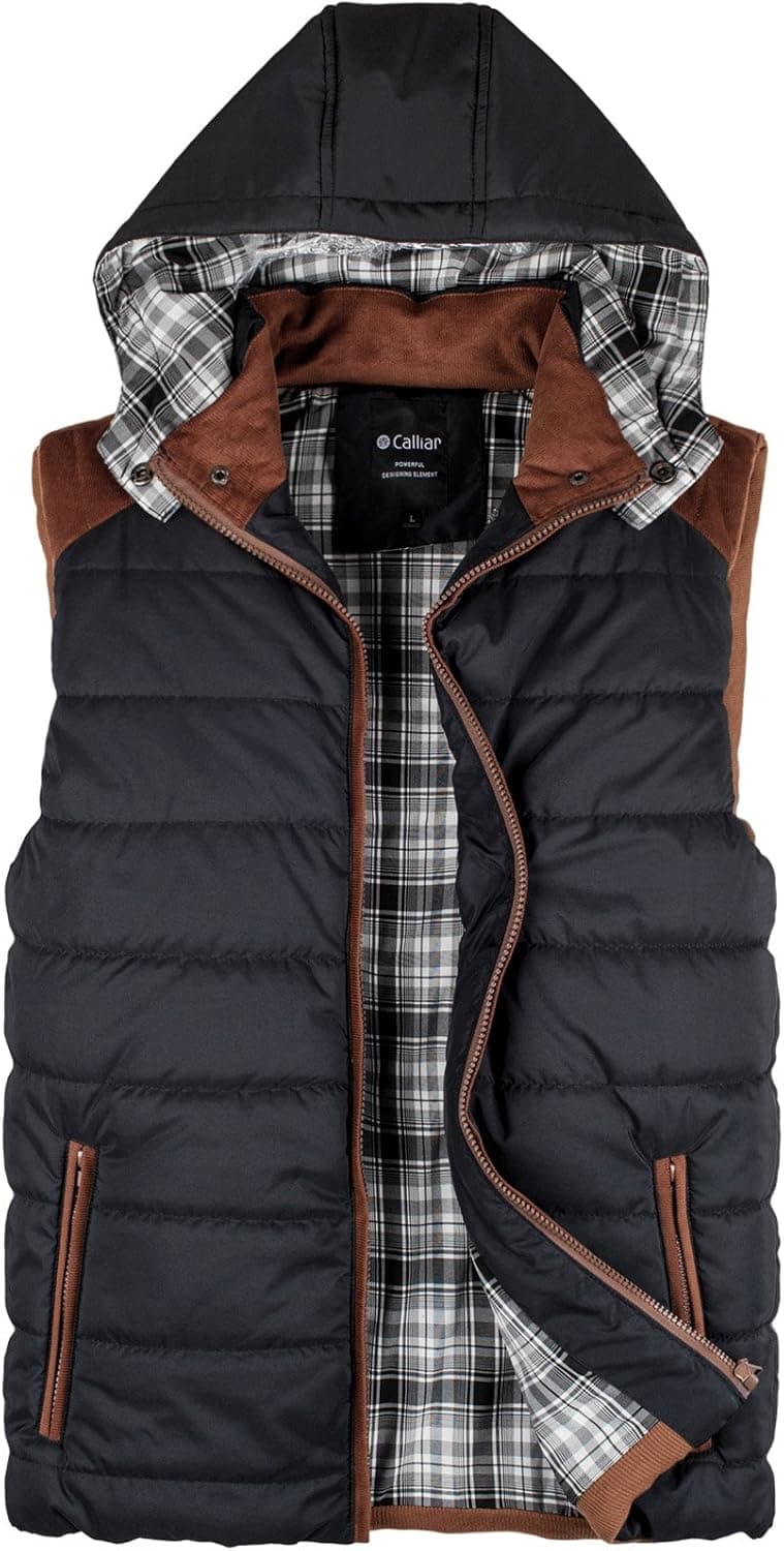 Calliar Men's Fashion Design Hooded Down Vest