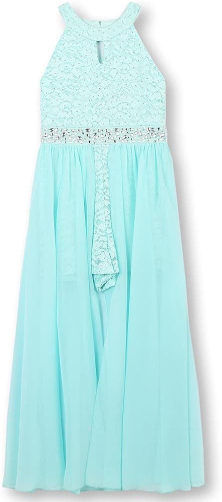 Speechless Girls' High Neck Maxi Romper Dress