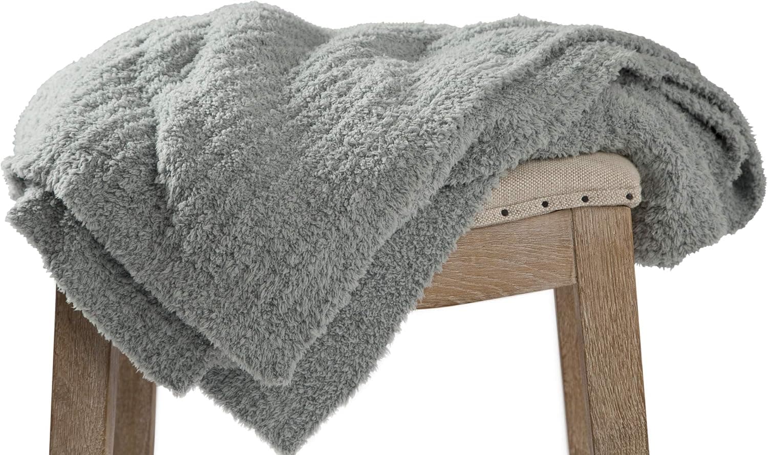 Barefoot Dreams CozyChic Ribbed Throw Sage Green, 54" X 72"