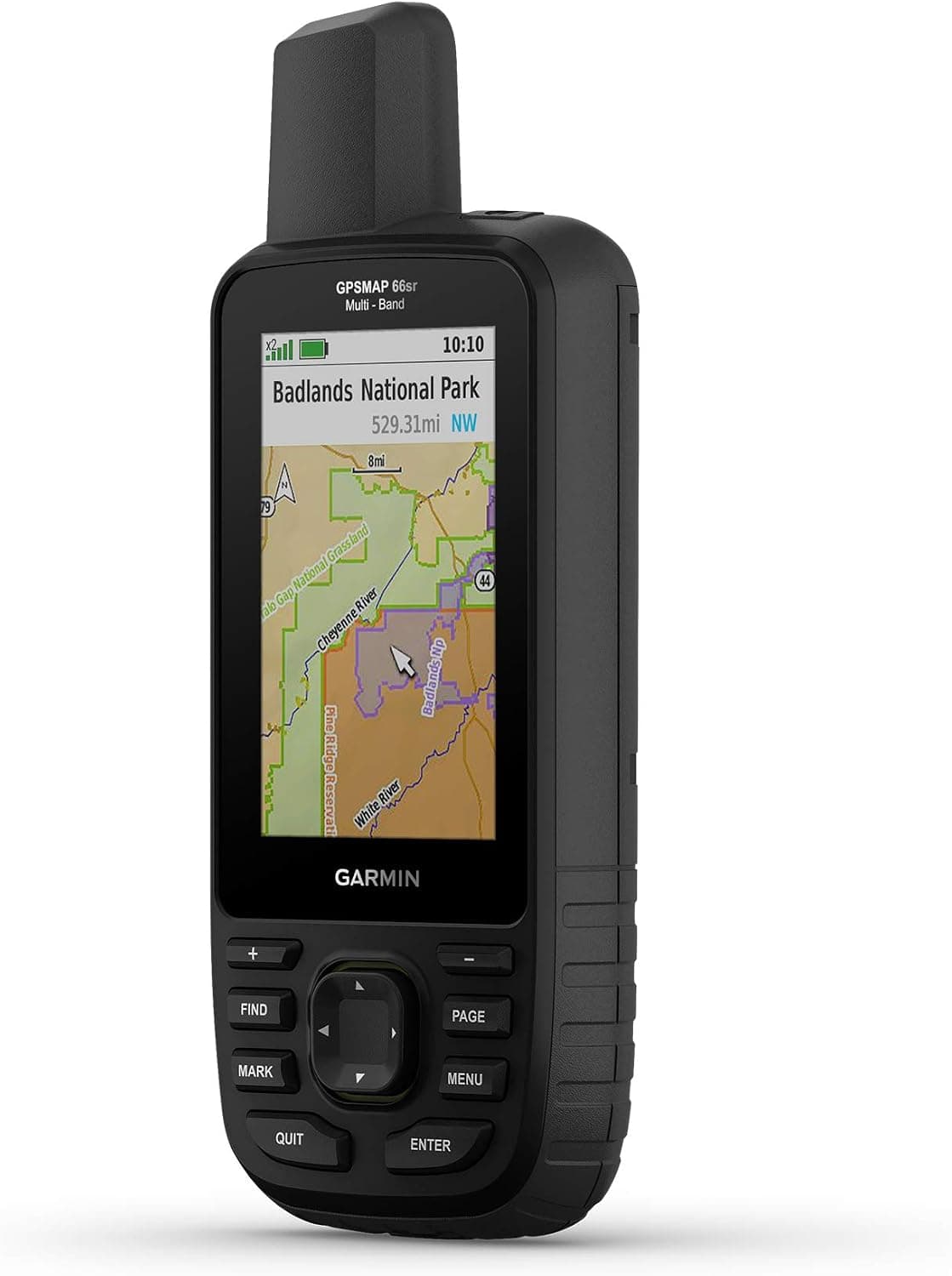 Garmin GPSMAP 66sr, Hiking Handheld with Expanded GNSS and Multi-Band TechnologyHandheld, 3" Color Display (010-02431-00) , Black