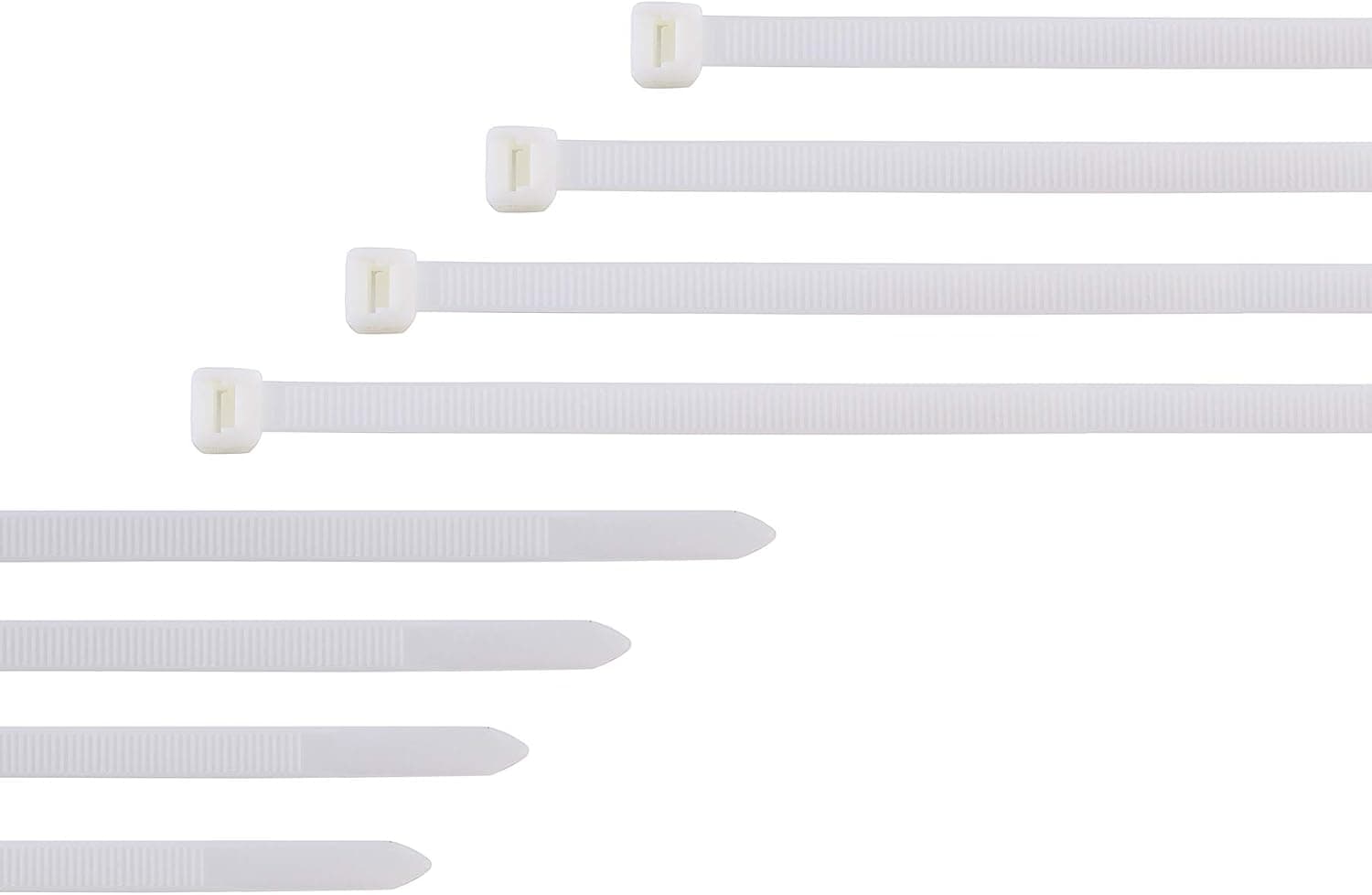 Cable Zip Ties 18 inch, White Cable Wire Ties Heavy Duty Nylon Cable Ties, Self Locking Wire Ties, 100 Pack