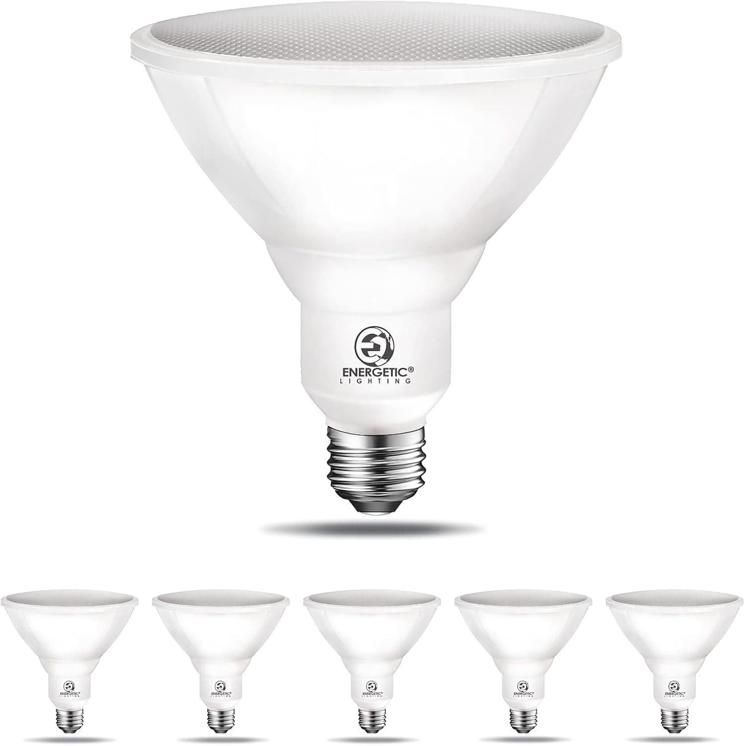 Energetic Outdoor Par38 Led Flood Light,11W=90W,900lm,3000K Warm White,E26 Base,Non-Dimmable, Waterproof Spot Bulb,UL Listed (6 Pack)