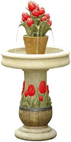 Sturdy Tulip Water Fountain Soothing Water Fall Outdoor Living Yard Backyard Gareden Poolside Home Decor Good Water Flow