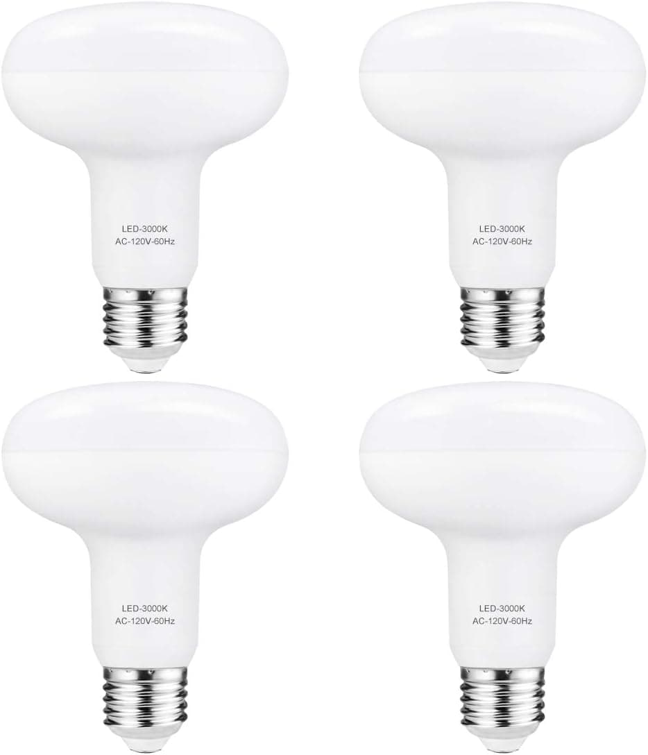 WELLHOME E26 Light Bulbs Dimmable, BR30 Led Bulb 12W (120W Equivalent), 1200lm, 3000K Soft White Indoor Recessed Can Light Bulbs for Ceiling, Bedrooms, Kitchens, Living Rooms, Pack of 4