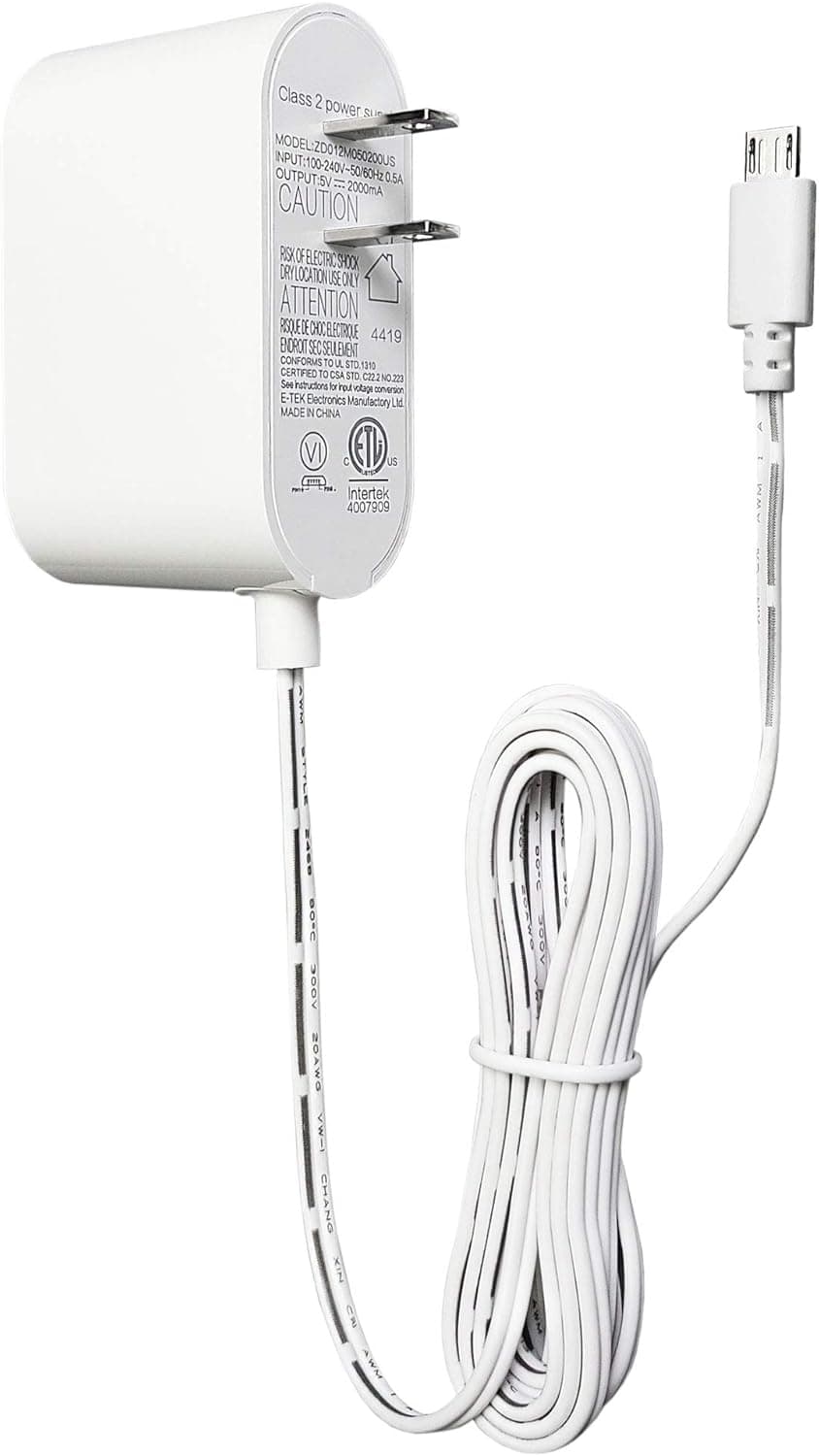 for eufy Baby Monitor (Work for Both Camera Unit and Handheld Screen), VAVA (Only Work for Camera Unit, NOT for Handheld Screen) with USB Ports, 5V 2A