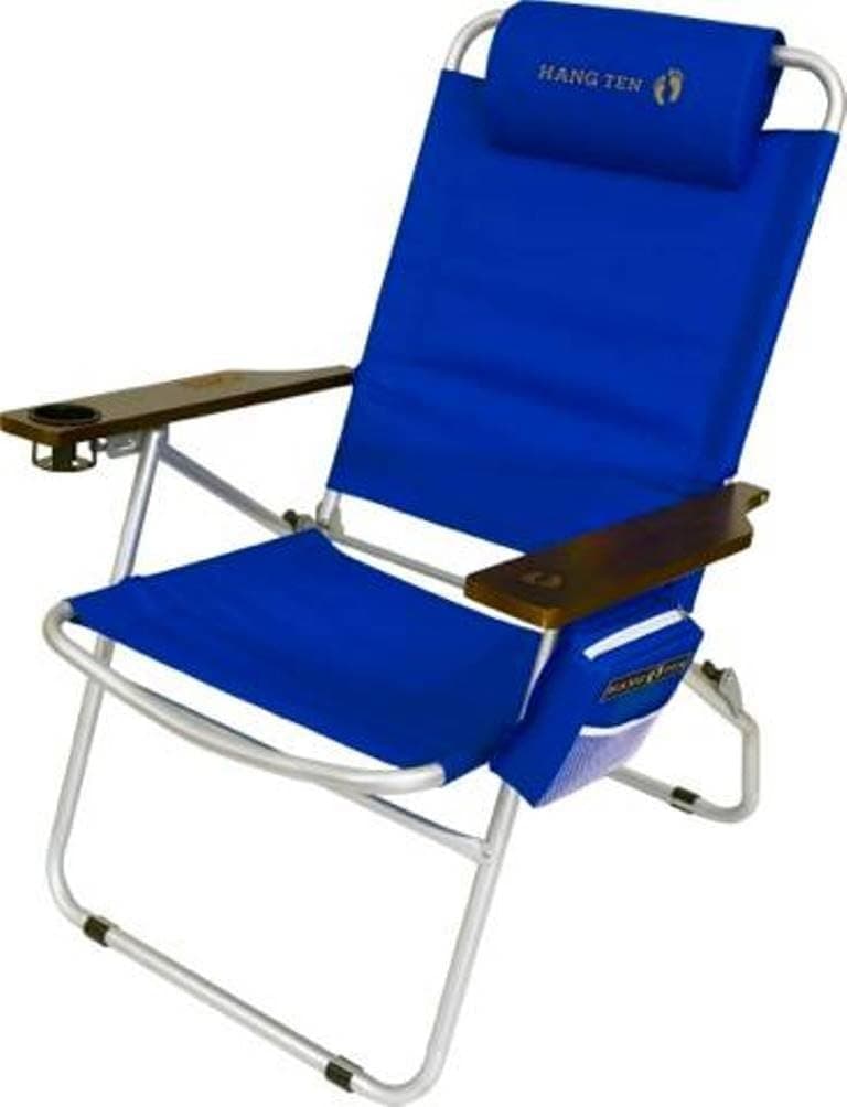 Hang Ten Mauna Loa 4 Position Beach Outdoor Chair, Blue