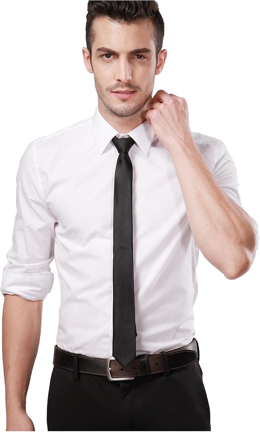 Landisun Skinny Tie Solid Tie Satin Tie Slim Tie Exclusive Necktie Regular Tie