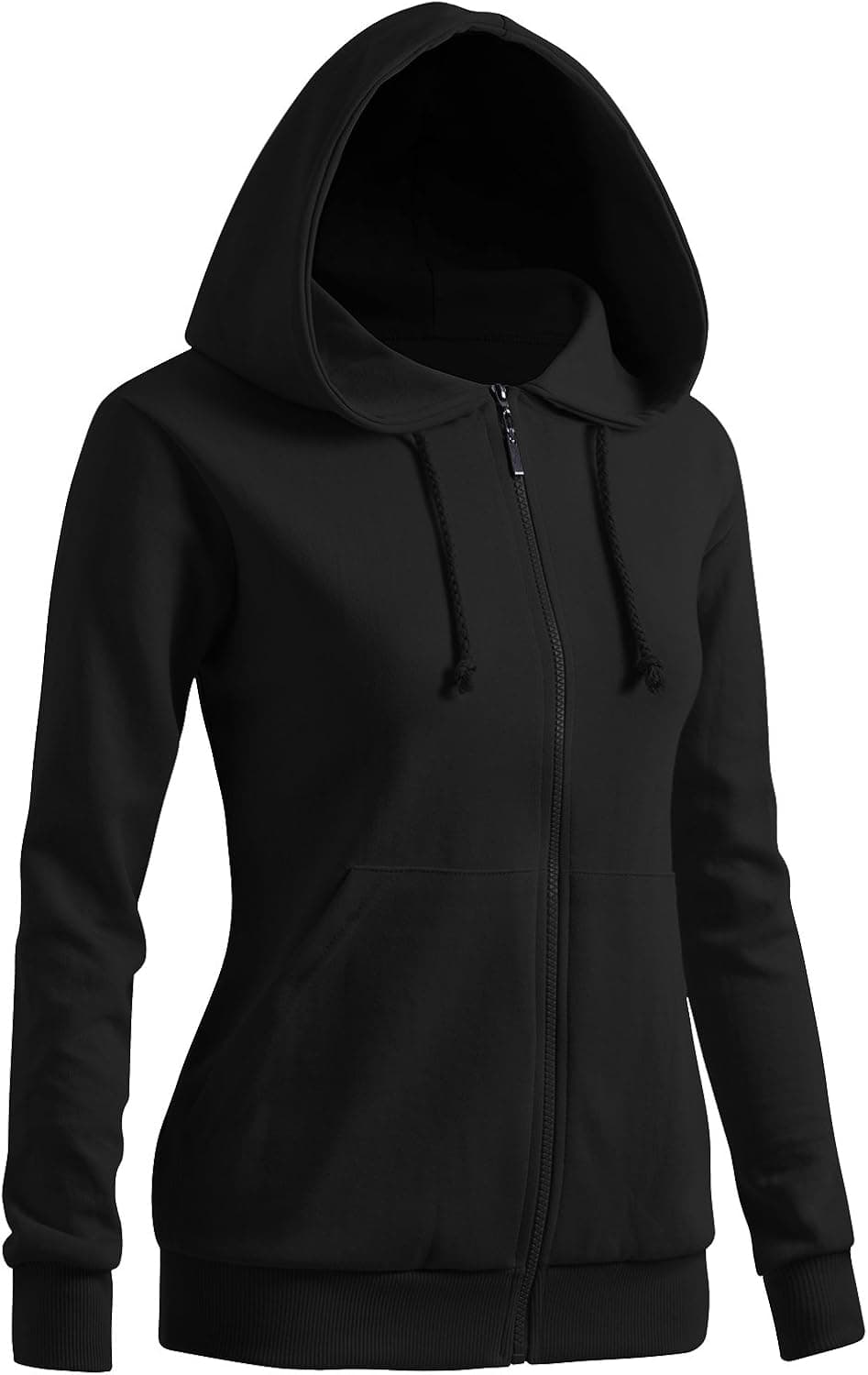 CLOVERY Women's Casual Zip-up Hoodie Basic Long Sleeve Hoodie
