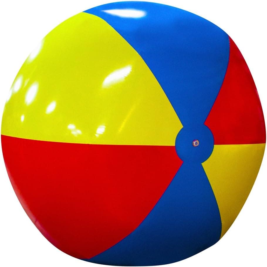 Sol Coastal The Beach Behemoth - Giant Inflatable Ball, 12 Foot Pole-to-Pole - Huge Jumbo Toys for Water Games - Big Family Fun for Swimming Pool Party