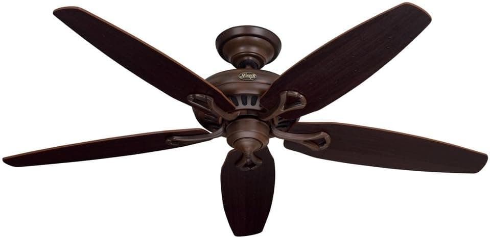 HUNTER HR 21571 56" Ceiling Fan Cocoa & 5 Distressed Black Walnut/Distressed Walnut Blades