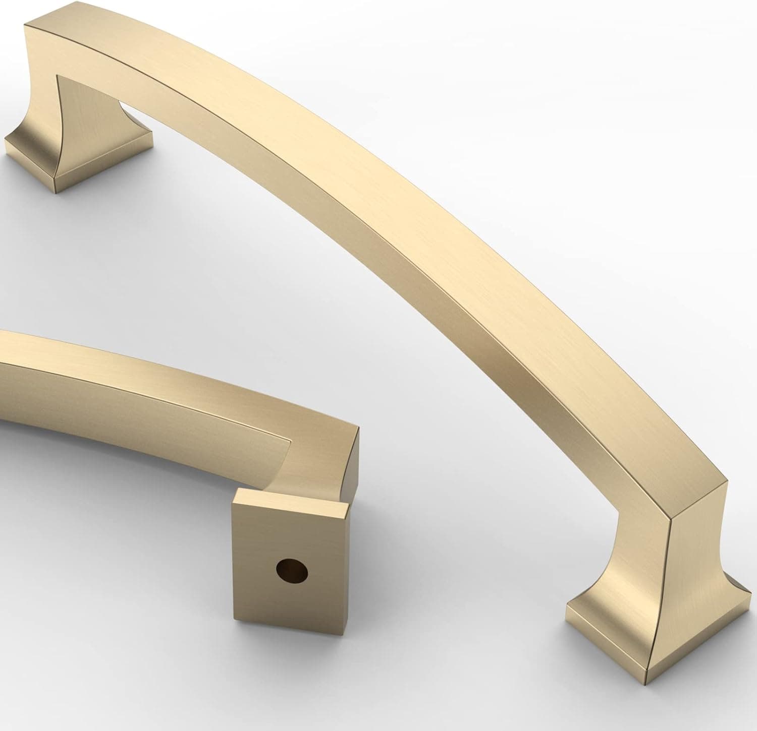 Asidrama 1 Pack 5 Inch(128mm) Hole Centers Brushed Brass Kitchen Cabinet Handles, Gold Cabinet Pulls Kitchen Cabinet Hardware for Cupboard Drawer Handles Dresser Pulls