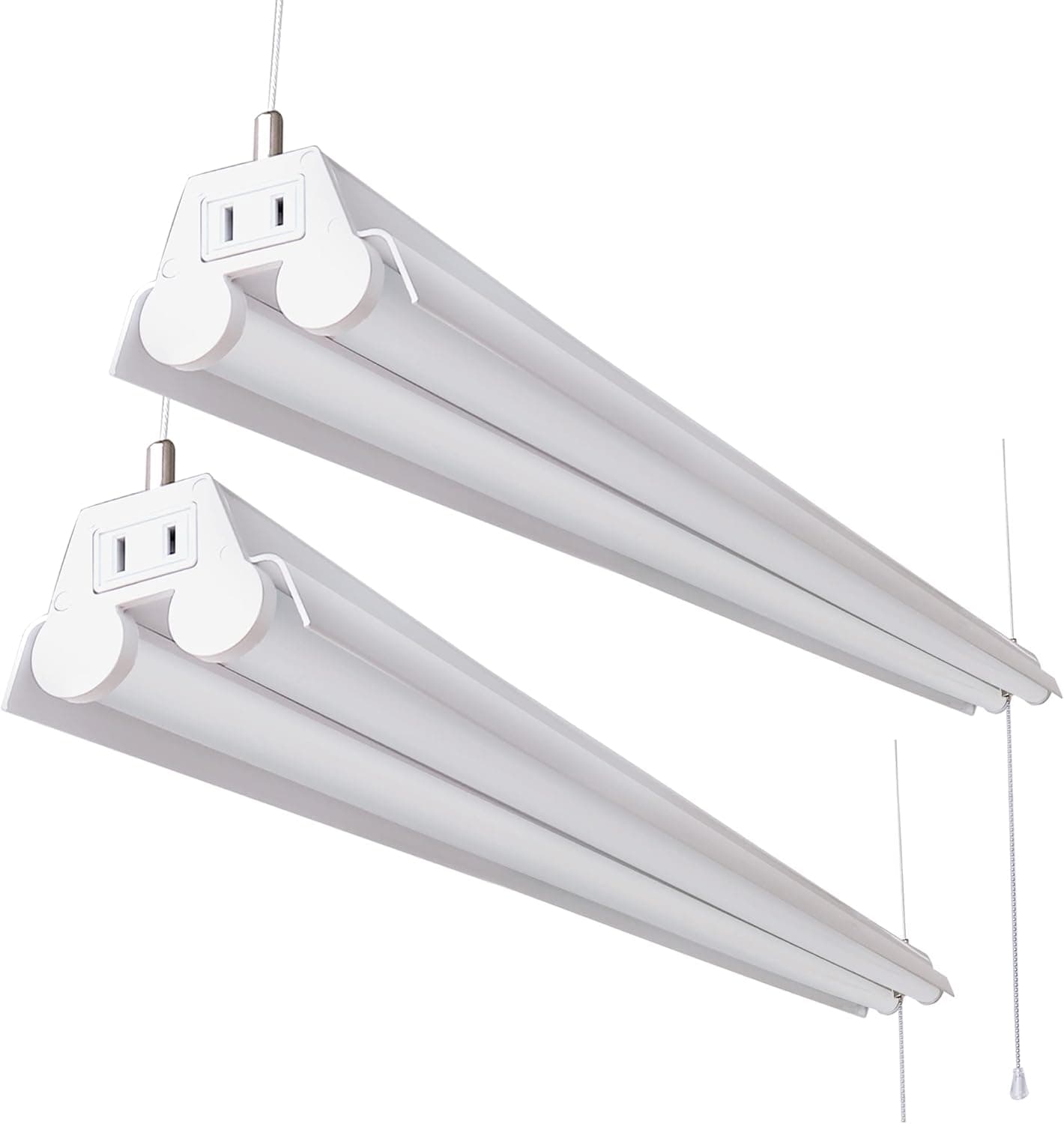 JandCase LED Shop Light, 60W 6000LM Garage Ceiling Light, Cool White 6000K, LED Shop Lighting for Warehouse, Basement, Workshop, 2 Pack