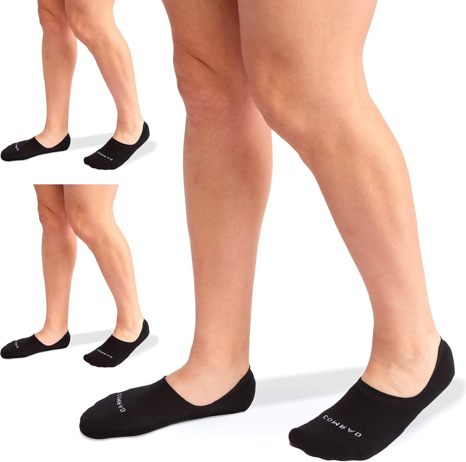 Comrad No-Show Cotton Ankle Compression Socks with Targeted Arch Compression, For Pregnancy, Nurses, & Athletes - Men & Women