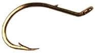 Mustad Classic Reversed Point Forged Turned Up Small Ball Eye Salmon Egg Hook with Baitholder Barb in Shank (Pack of 50), Gold, 6