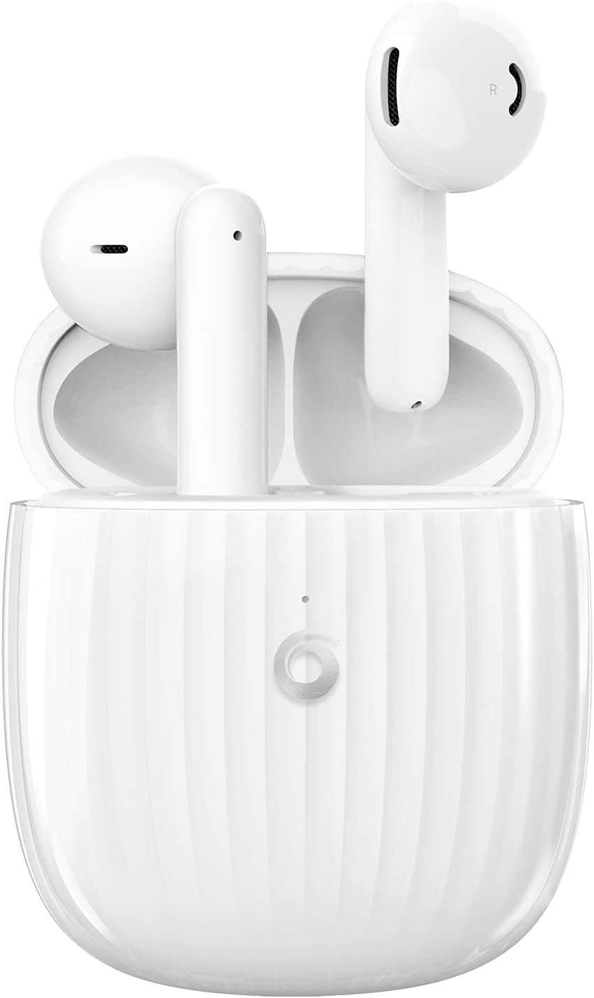 GIEC Wireless Earbuds Bluetooth Earbuds Noise Cancelling Earbuds with Mic True Wireless Earbuds 60H Playtime IP55 Waterproof Earbuds in Ear Headphones Bluetooth Earbuds for Android and iOS White