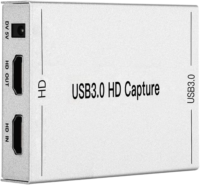 UeeVii Video Capture Card, USB 3.0 HDMI Capture Card, Live and Streaming Capture Card for Nintendo Switch PS3 PS4 Game Xbox One Xbox 360, Compatible with Windows Linux YouTube OBS OS X Twitch