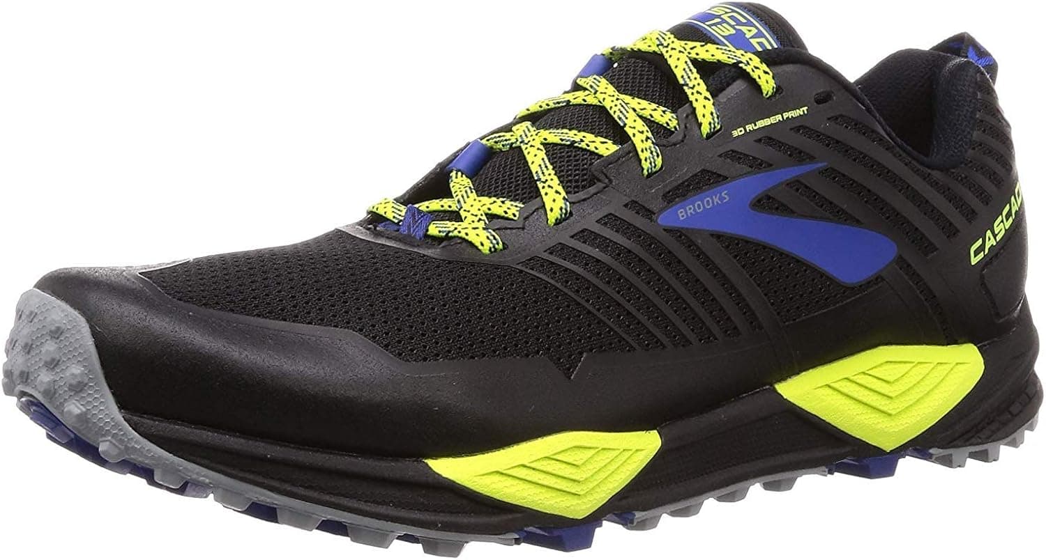 Brooks Men's Cascadia 13 (10, Black/Nightlife/Blue)