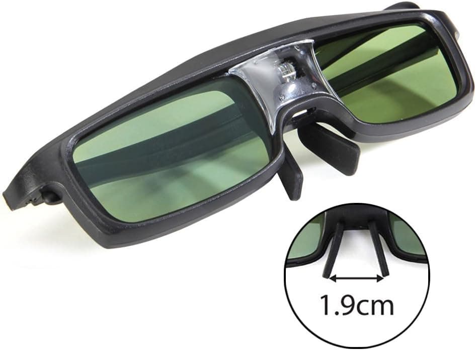 GMYLE 144 Hz 3D Active Shutter Glasses for DLP-Link Projector with Rechargeable Built-in Battery (Size S, 1 Glasses)