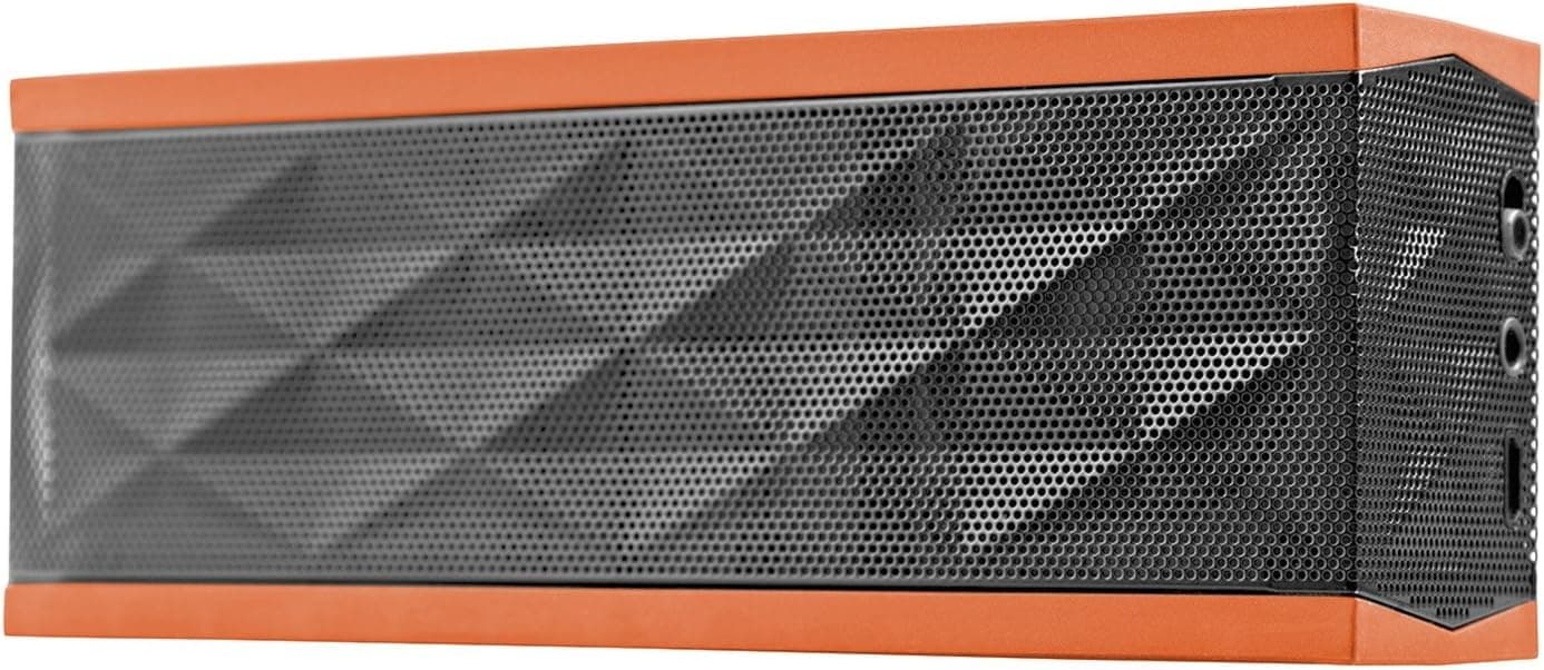 Jawbone JAMBOX Wireless Bluetooth Speaker - Graphite Diamond Grill Bright Orange Cap (Certified Refurbished)