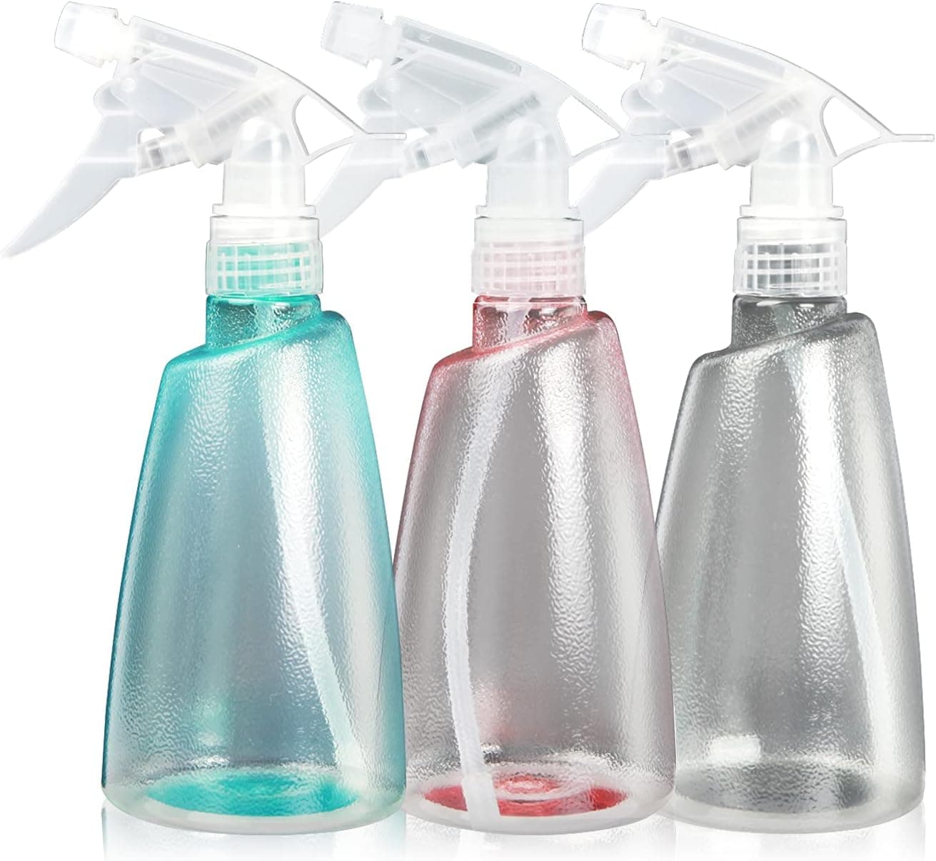 Empty Plastic Spray Bottles, 17oz Spray Bottle, Squirt Bottle for Cleaning Solutions, Hair, Essential Oil, Plants 3 Pack