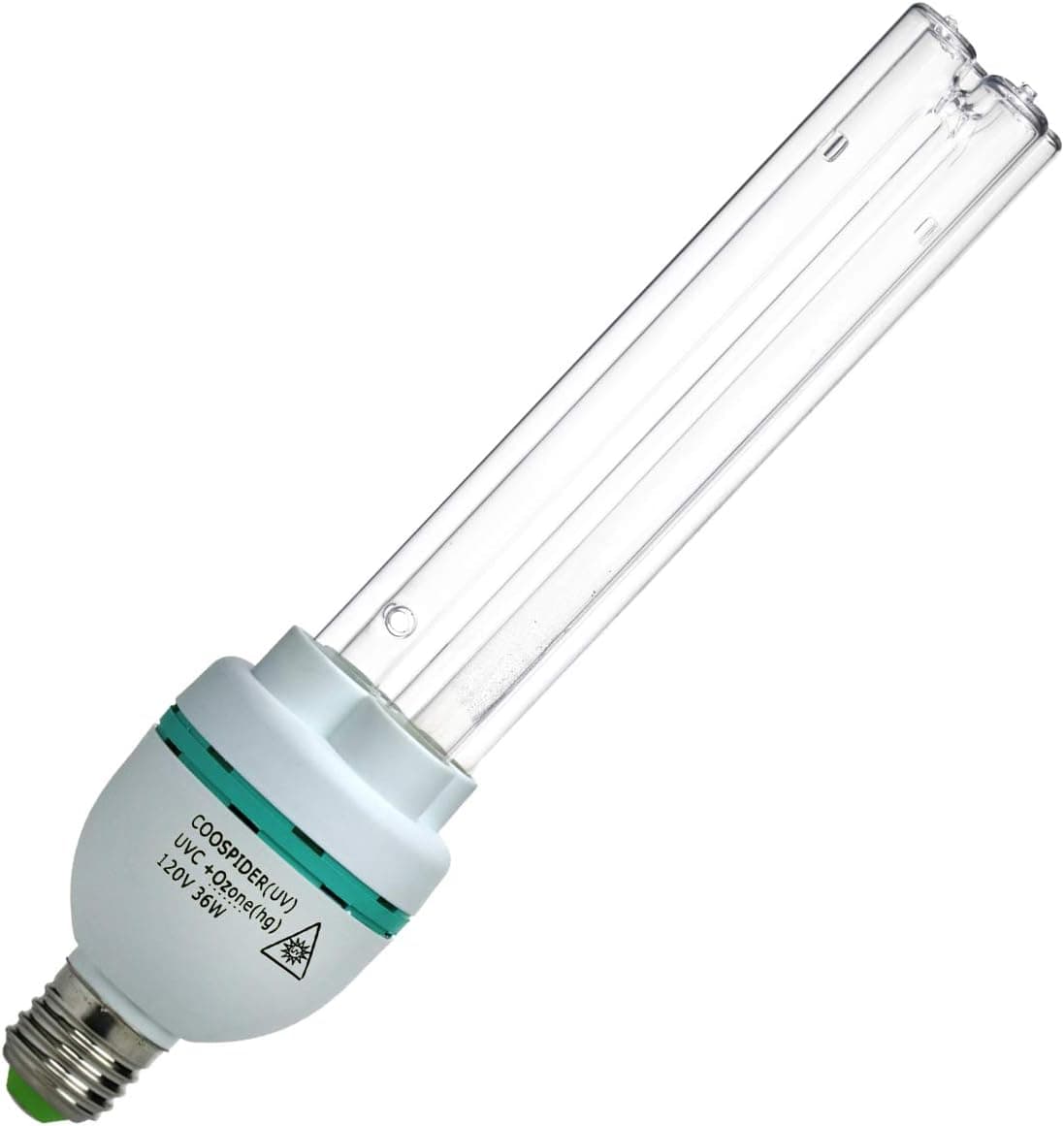 U/V/C Light Bulb 253.7nm with 185nm Wavelength 36 Wattage Self-Ballast E27 110V Screw Socket Lamp (U/V/C with Ozone Replace Bulb)