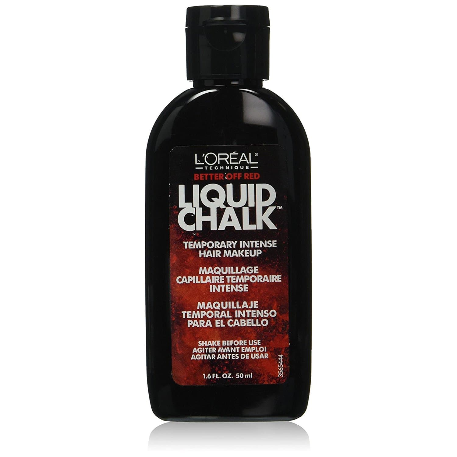 Loreal Liquid Chalk Hair Makeup - Better Off Red 1.6 Ounce (47ml) (6 Pack)