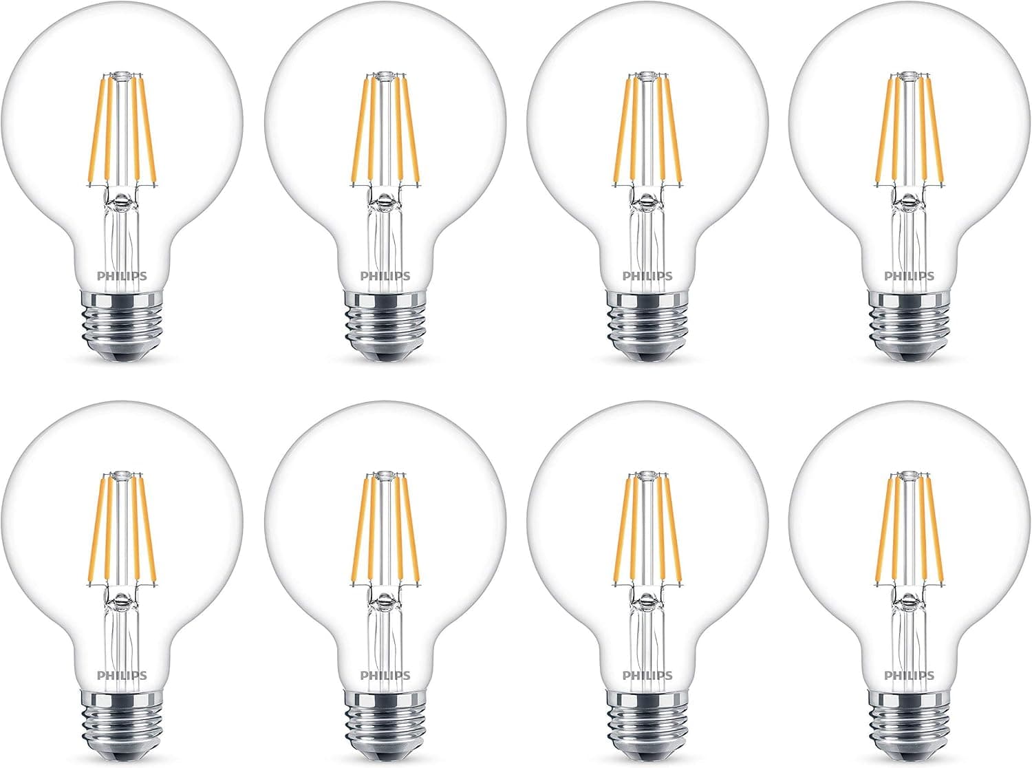 Philips LED Dimmable G25 Light Bulb, Lumen, Kelvin, Watt (25-Watt Equivalent), E26 Base