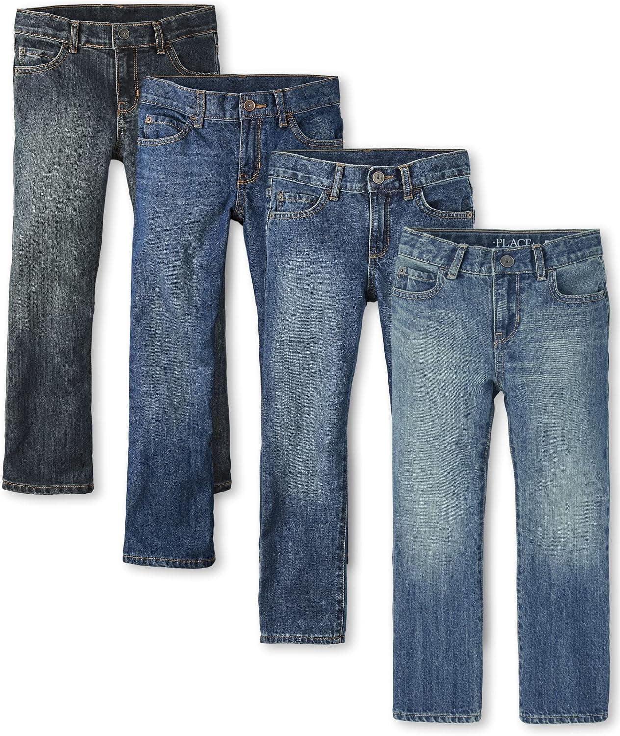 The Children's Place Boys' Basic Bootcut Jeans 4-Pack