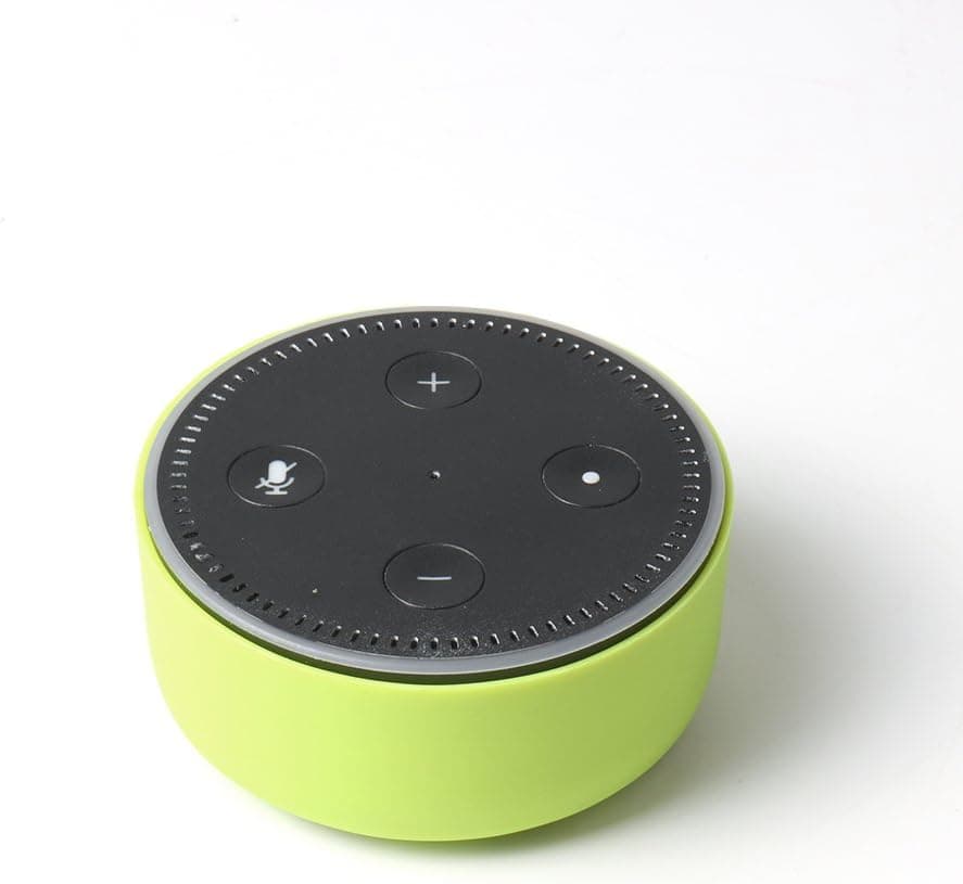 SIKAI® Silicone case for Amazon Echo Dot 2nd Generation Amazon Echo Dot Case Rubber Wrap Cover Skin for Amazon Echo Dot Portable Shockproof and Sound Amplified Design (Green)