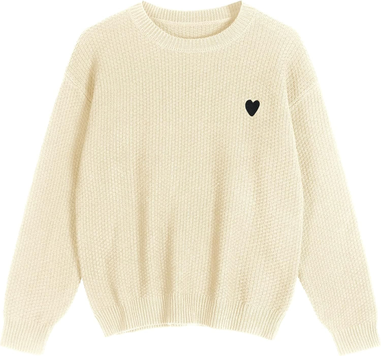 ZAFUL Women's Oversized Sweater Crewneck Lantern Sleeve Loose Pullover Chunky Sweater Knit Jumper Tops