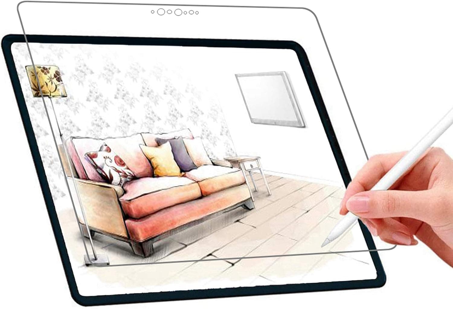 Honeymoon (1+1 PACK Paper-Feel Screen Protector for Microsoft Surface Pro 7 / Pro 7+ plus 12.3 Inch,1:1 accurate opening/Anti-Glare,Write,Draw and Sketch Like on Paper(surface Pro 7,12.3")