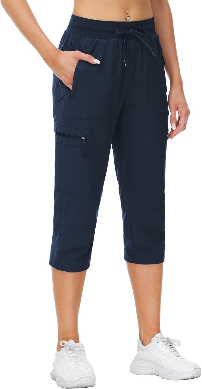 VILIGO Womens Cargo Joggers Hiking Pants Lightweight Quick Dry Water Resistant Womens Pants with Zipper Pockets