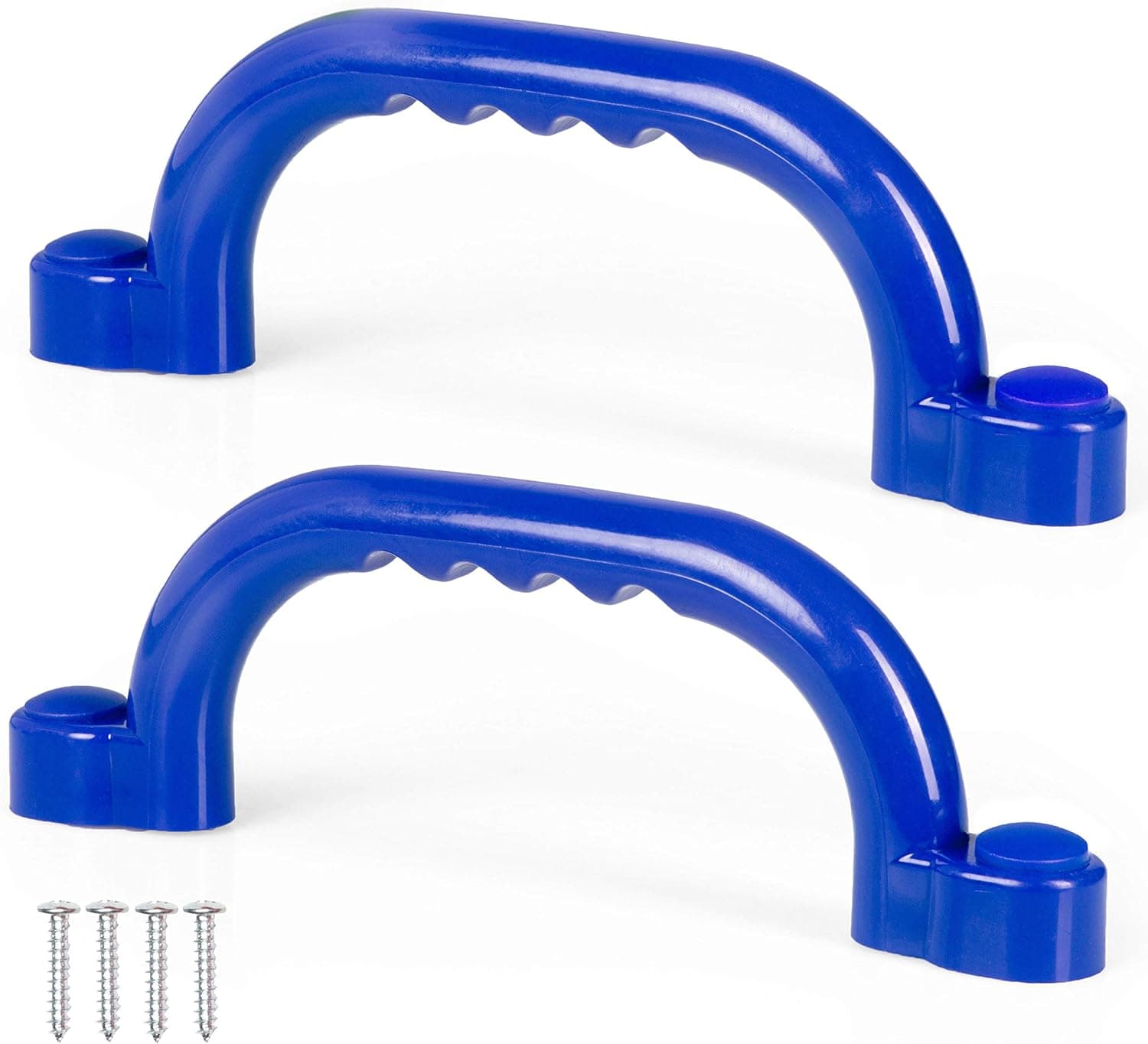 Playground Safety Handles, 2 Pack – Blue Grab Handle Bars for Outdoor Jungle Gym or Swing Set