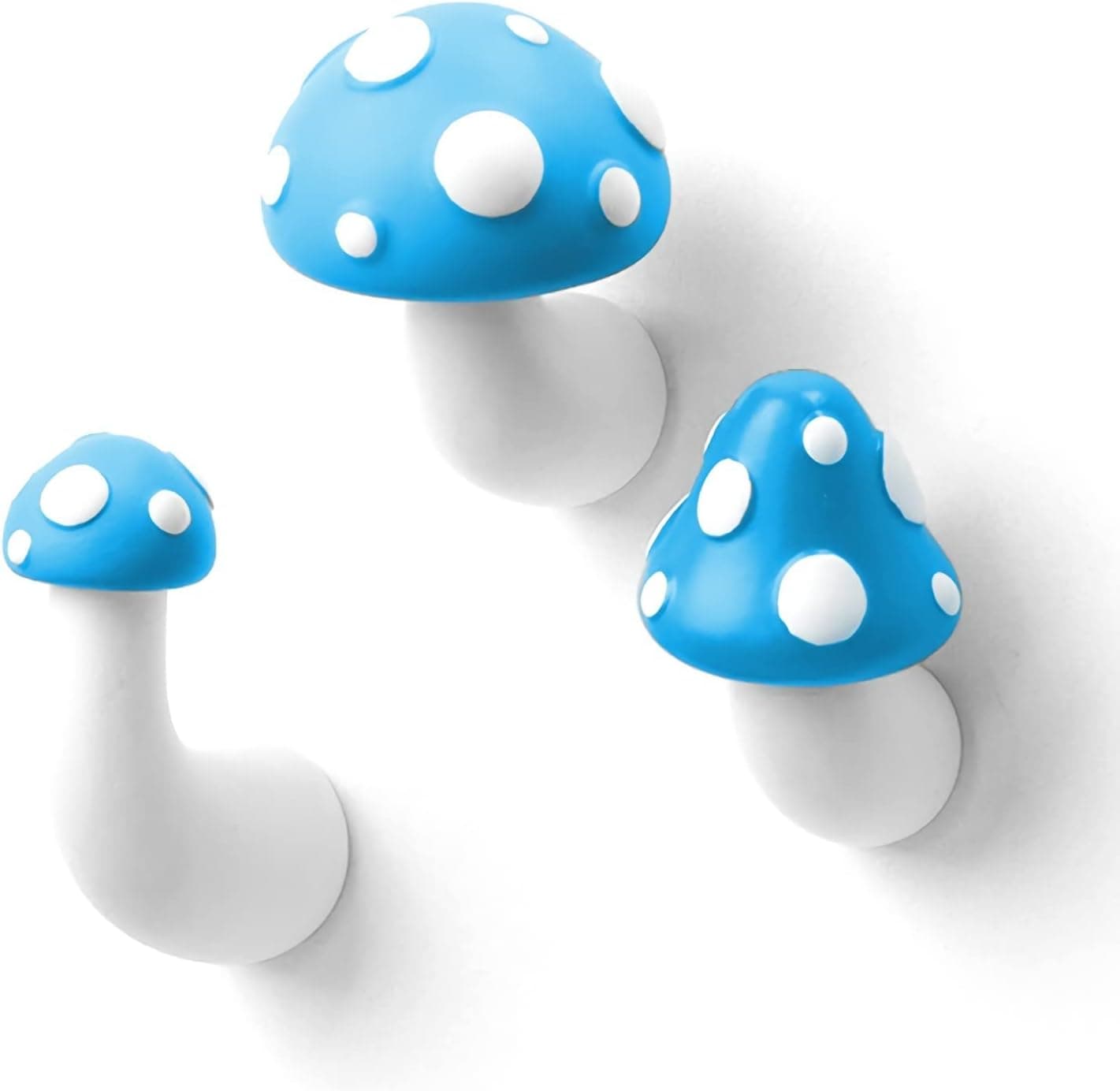 JADDSA Mushroom Fridge Magnet 3D Resin Refrigerator Magnets Stickers Cute Magnets Kitchen Decoration,Decorative Magnets with Double-Sided Stickers to Satisfy Any Panel. (Blue)