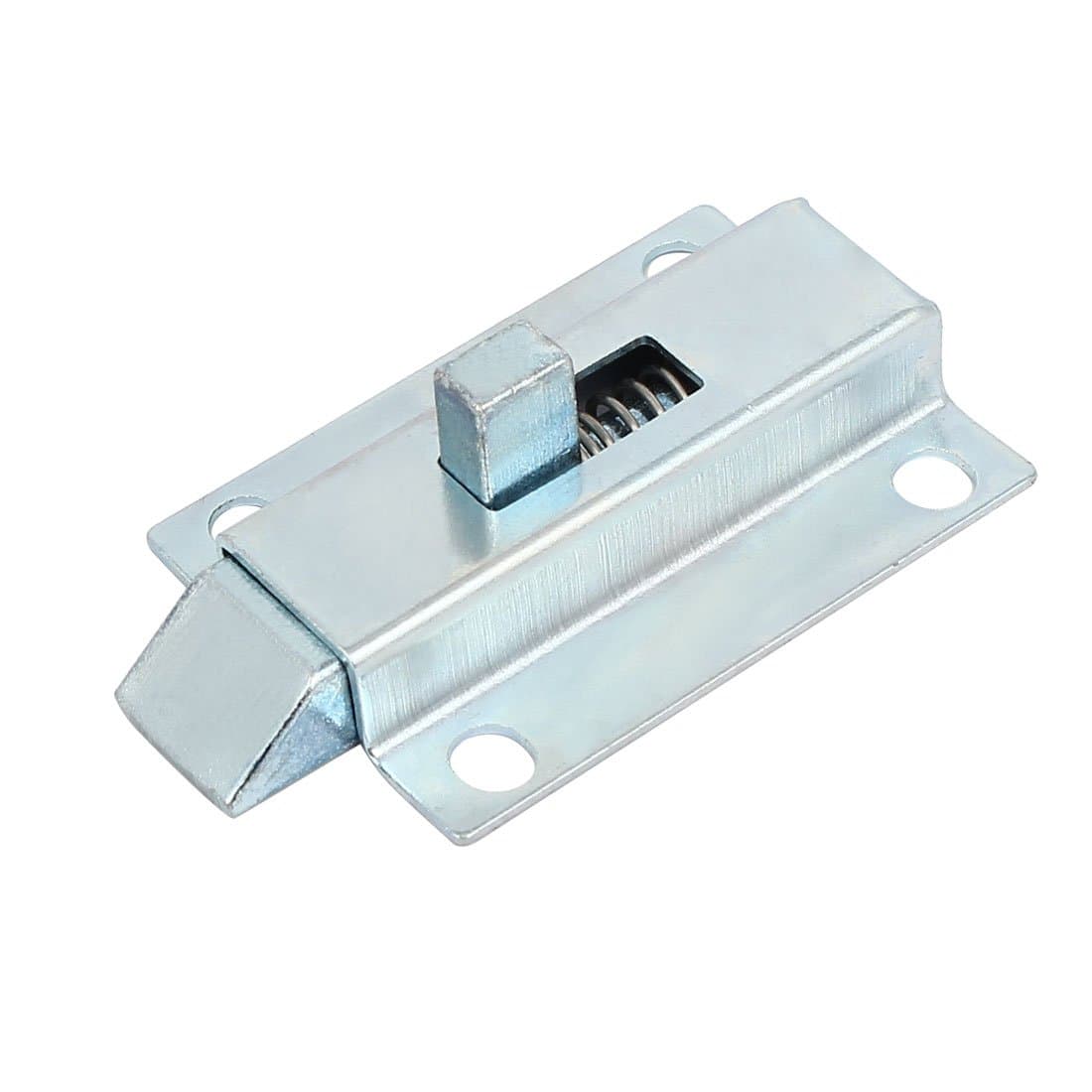 uxcell Door Bolt Latch, 50mm 2-inch Length Metal Security Automatic Window Gate Spring Bounce Lock (Silver Tone)