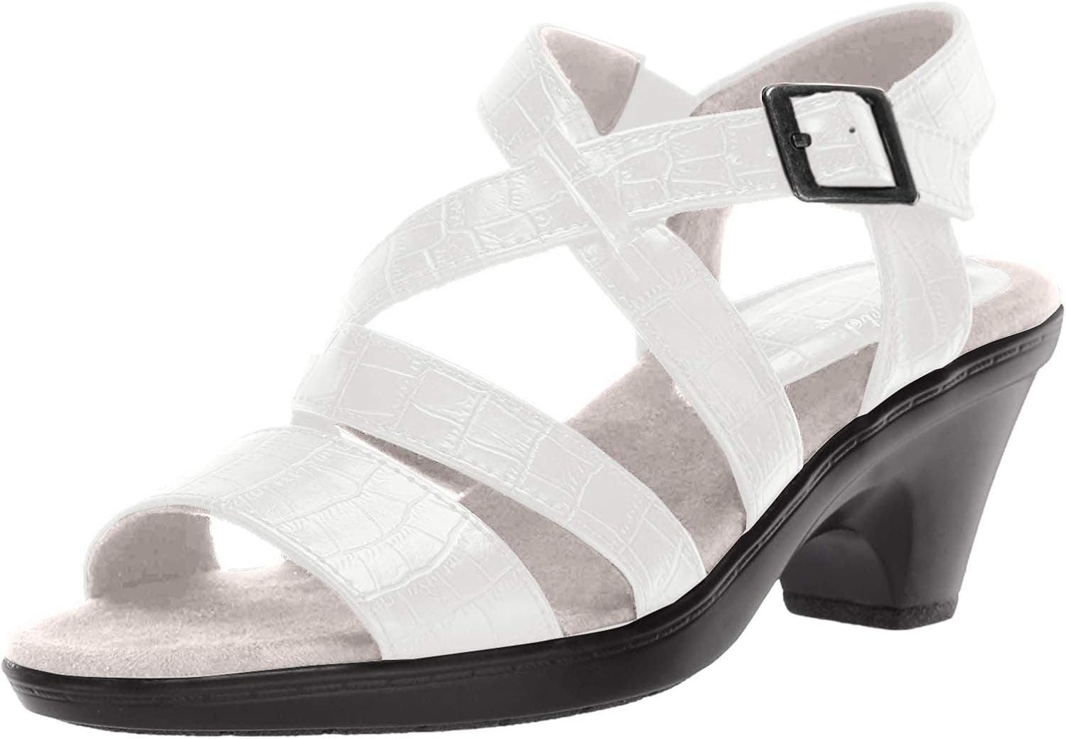 Easy Street Women's Gretchen by Easy Street dress casual sandal Sanda-red crocodile