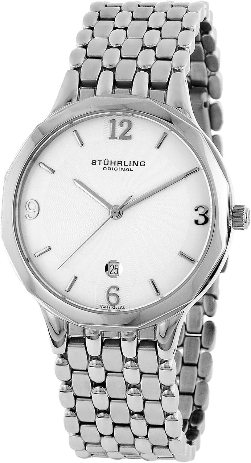 Stuhrling Original Men's 603.32112 Classic Marquis Gentry Swiss Quartz Stainless Steel Bracelet Watch