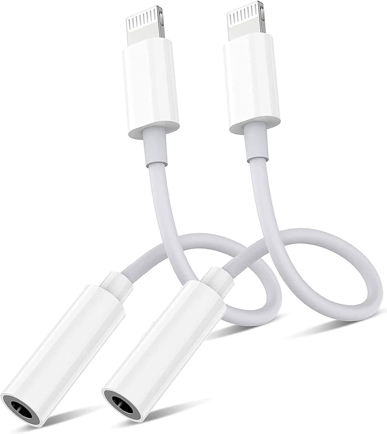 [Apple MFi Certified] iPhone 3.5 mm Headphone Jack Adapter, Lightning to 3.5mm Headphone Aux Audio Dongle Splitter Jack Adaptor Compatible for iPhone 11/11 Pro/XR/XS Max/X/8/7 Support All iOS System