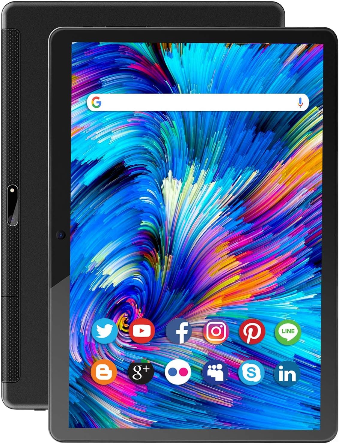 Tablet 10 Inch, Octa-Core Android 9 1920x1200 HD Touchscreen Tablets with 5G WiFi，6000mAh Battery, 32GB ROM 128GB Expand Storage, Dual Camera. Bluetooth/GPS/FM/OTG/Google Certified，（Blue）