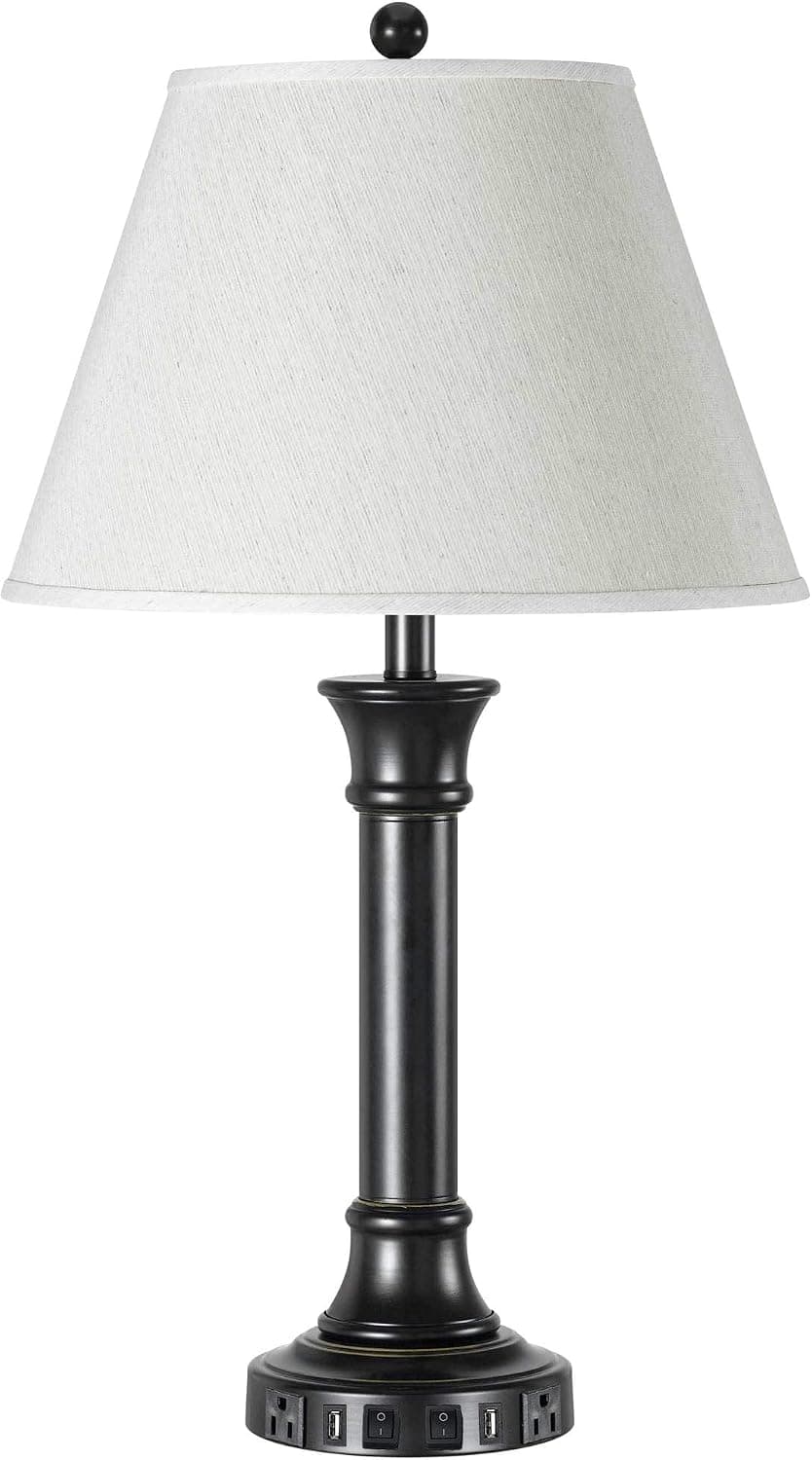 Cal Lighting LA-60007TB-8RDB Two Light Night Stand Lamp from Night Stand Collection 16.00 inches, Bronze