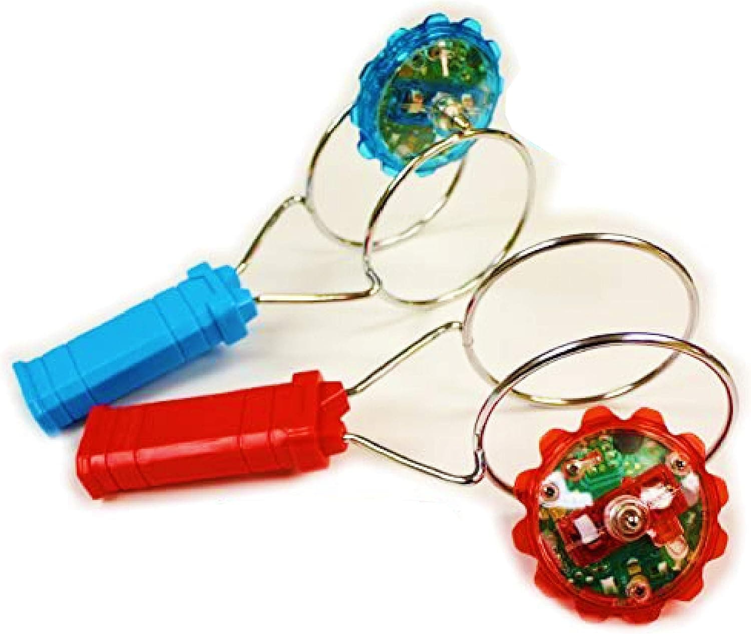 Schylling Classic Light Up Magnetic YoYo Gyro Wheel Red & Blue Gift Set Bundle - 2 Pack