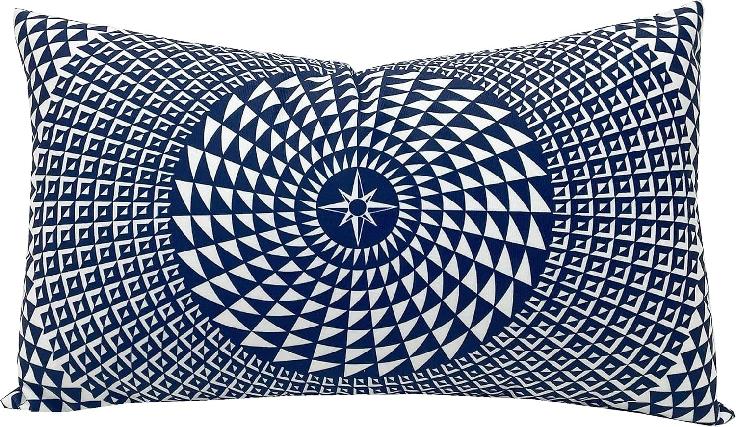 Slow Cow Velvet Print Decorative Lumbar Throw Pillow Cover Rectangle Cushion Cover Pillow Case 12 x 20 Inches Navy Blue